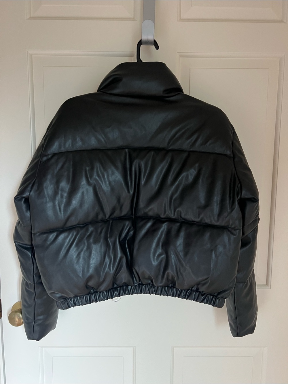 Truth by Republic XS Women's Black Puffer Jacket - Faux Leather Insulated Coat - Picture 4 of 9